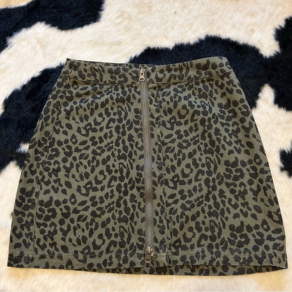 Altar’d state green cheetah skirt SIZE S